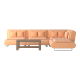 Orange Loveseat